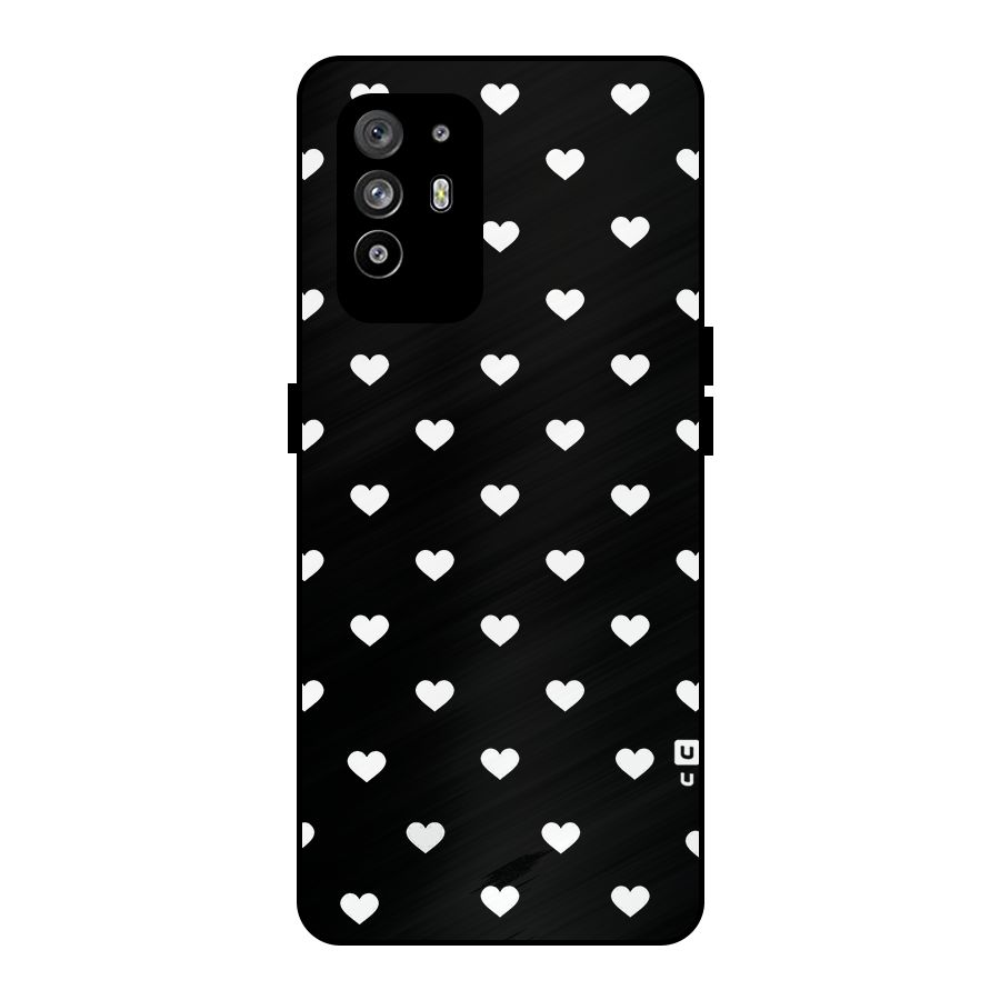 Seamless Hearts Pattern Metal Back Case for Oppo F19 Pro Plus 5G