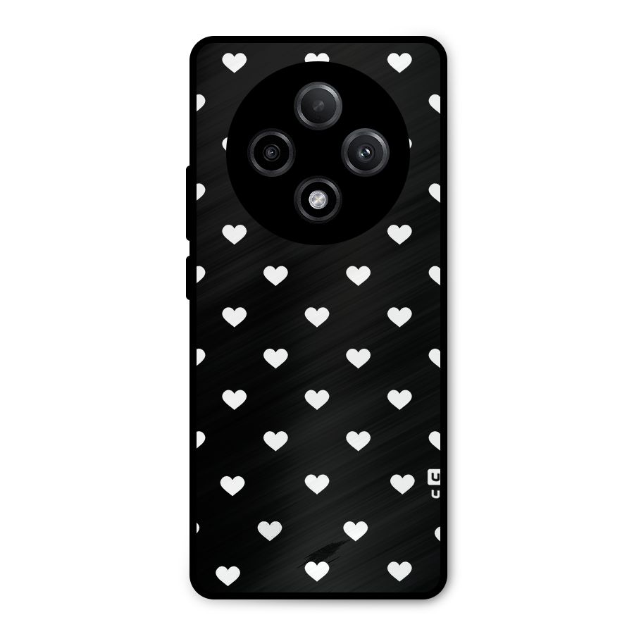Seamless Hearts Pattern Metal Back Case for Oppo F27 Pro Plus