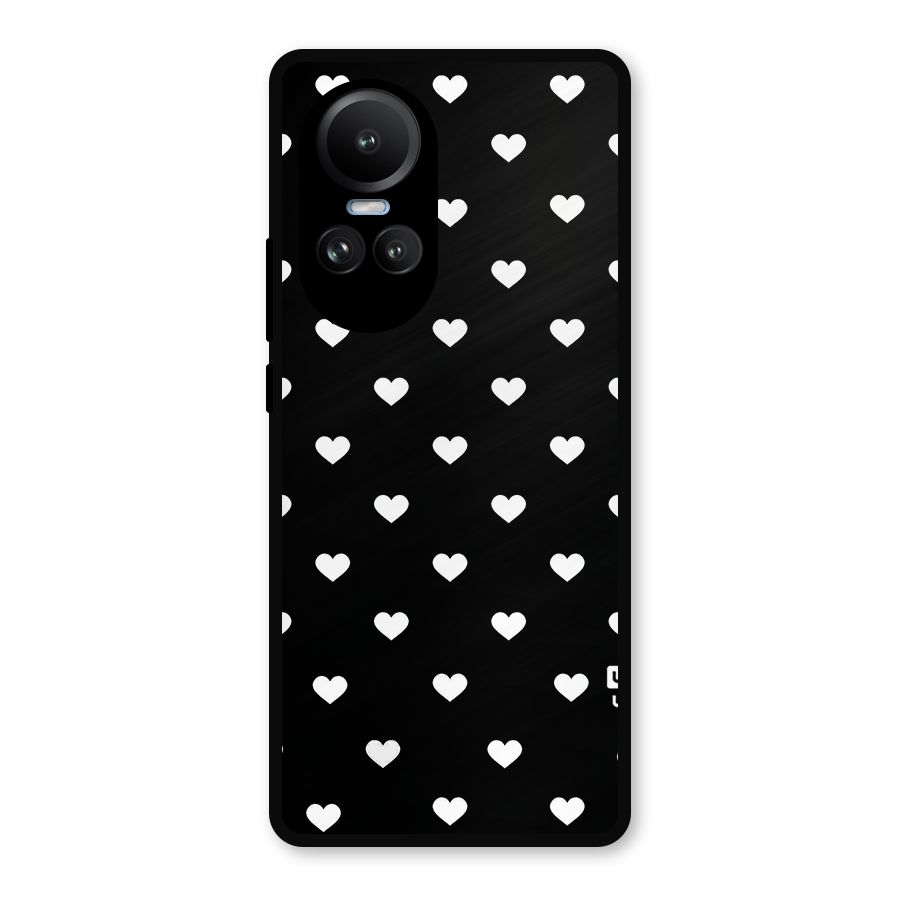 Seamless Hearts Pattern Metal Back Case for Oppo Reno10