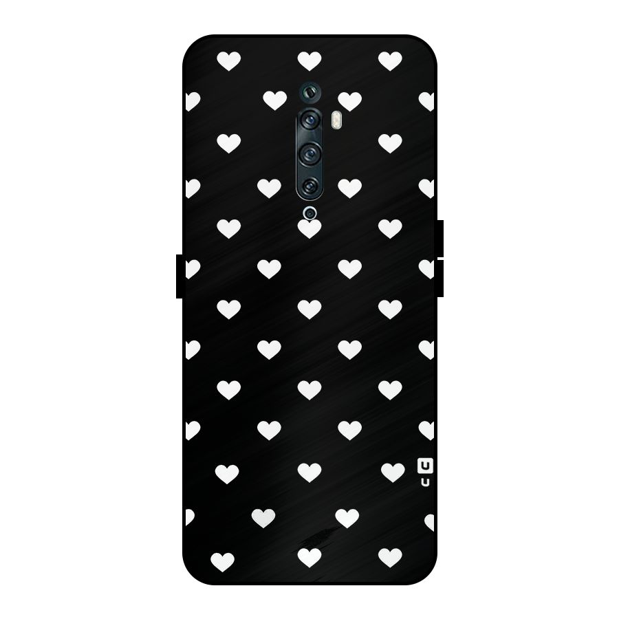 Seamless Hearts Pattern Metal Back Case for Oppo Reno2 F