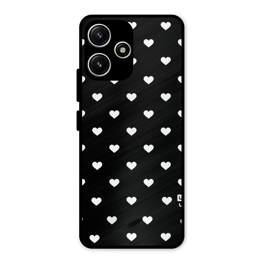 Seamless Hearts Pattern Metal Back Case for Poco M6 Pro