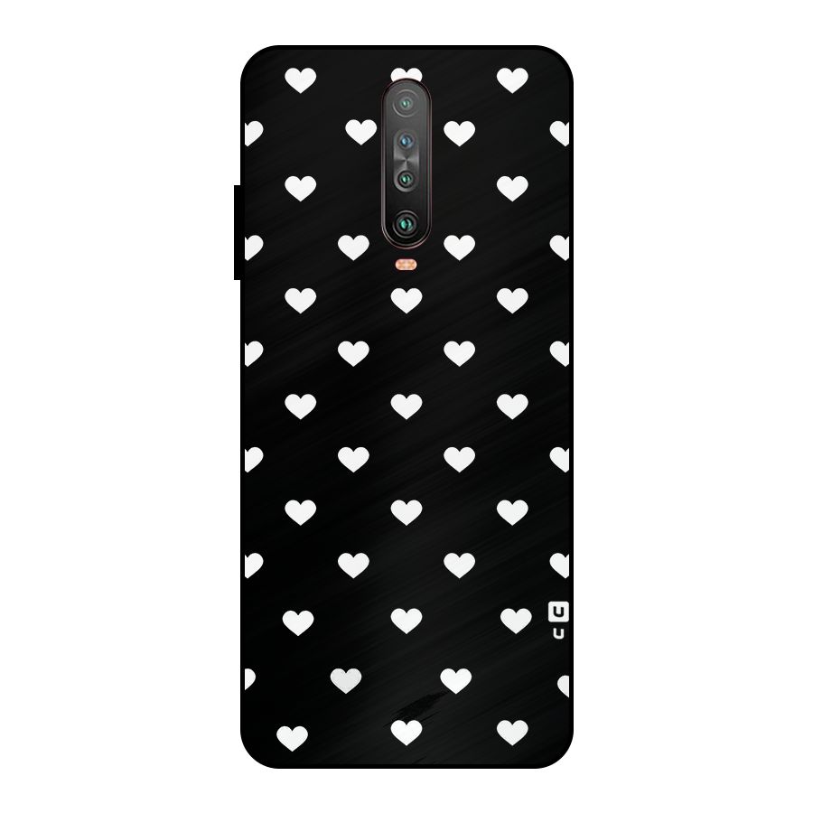 Seamless Hearts Pattern Metal Back Case for Poco X2