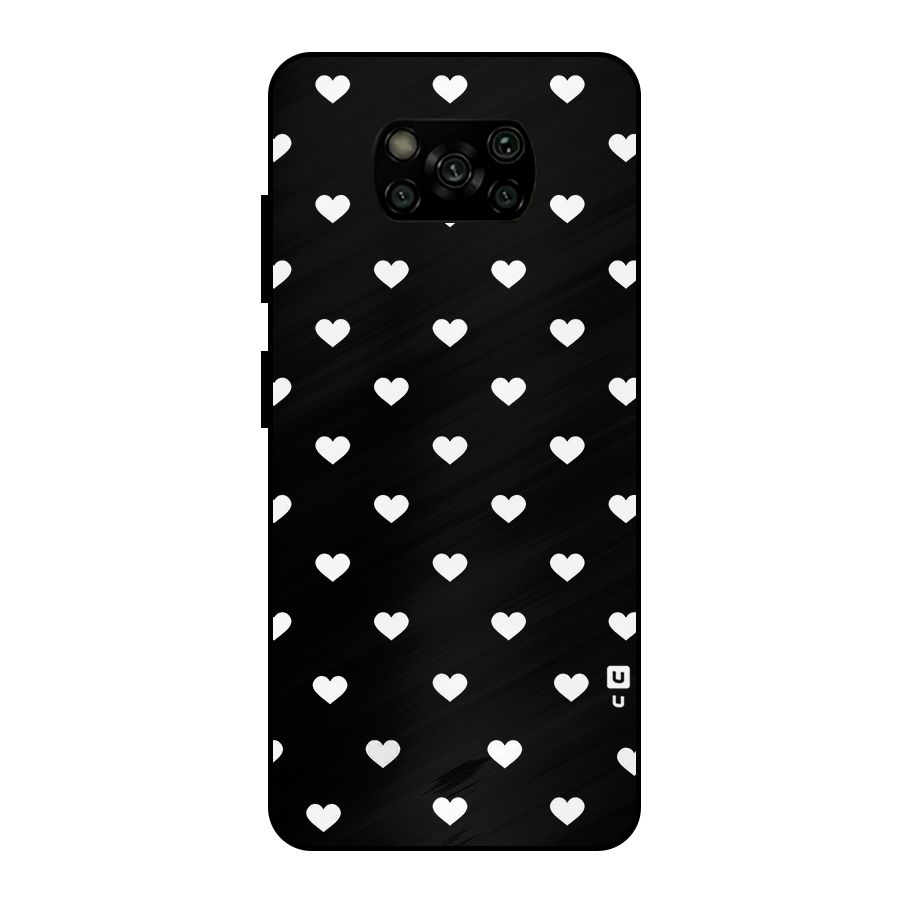 Seamless Hearts Pattern Metal Back Case for Poco X3
