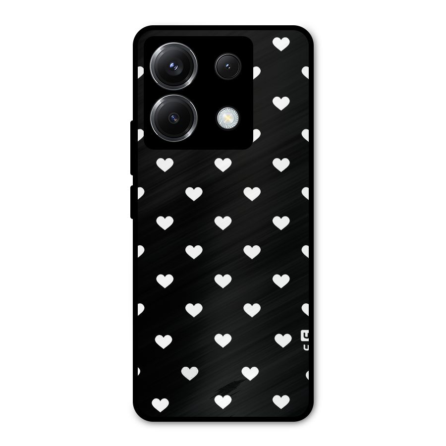 Seamless Hearts Pattern Metal Back Case for Poco X6