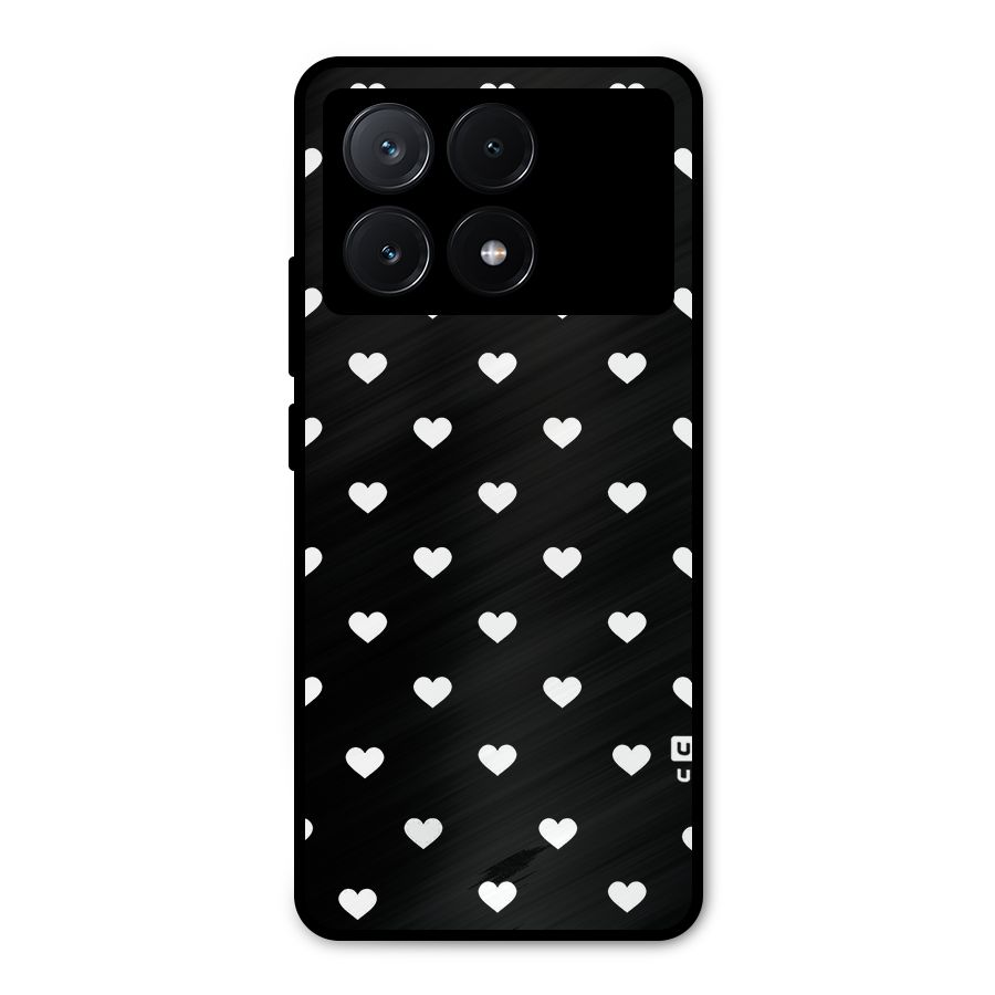 Seamless Hearts Pattern Metal Back Case for Poco X6 Pro