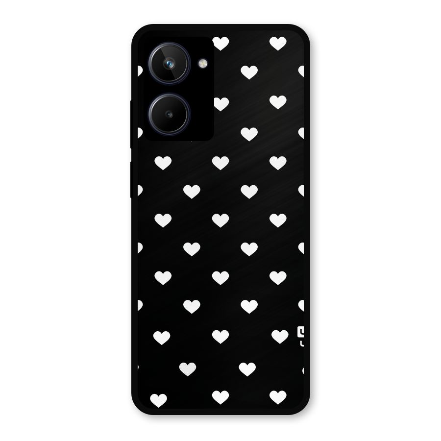 Seamless Hearts Pattern Metal Back Case for Realme 10
