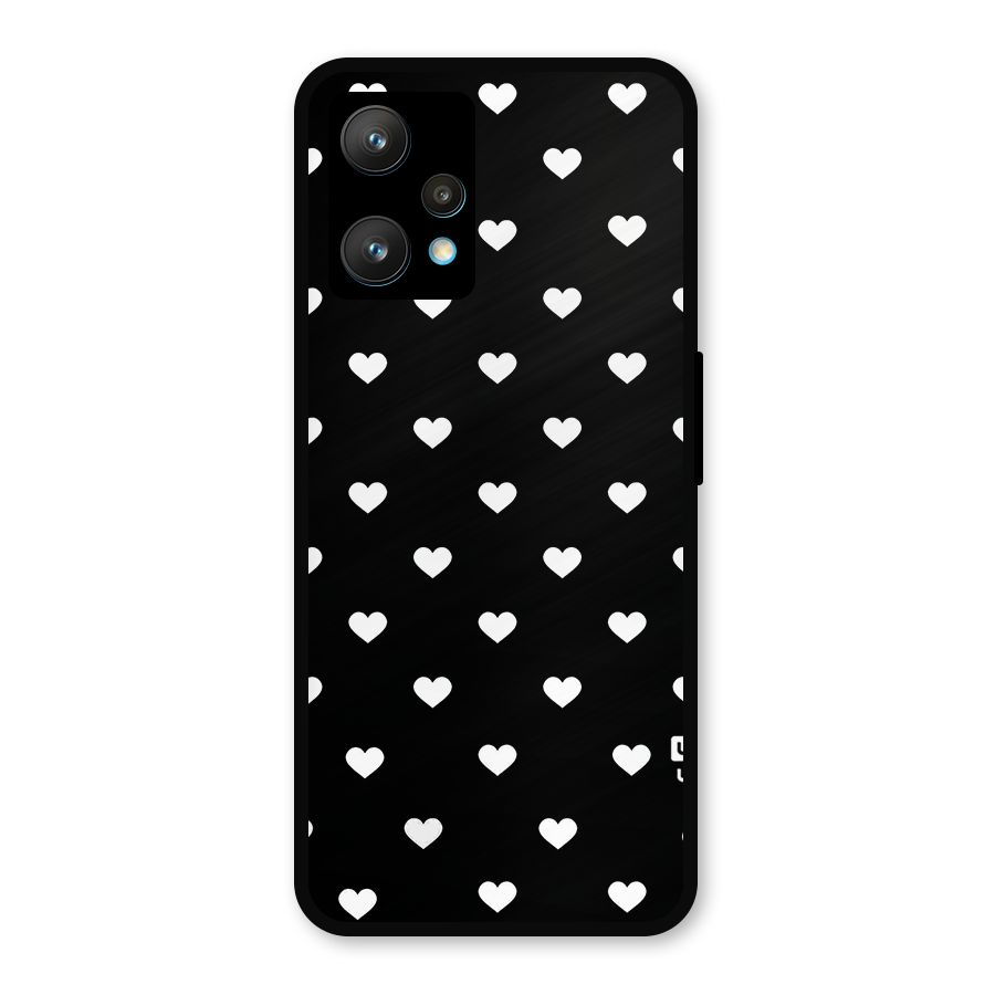 Seamless Hearts Pattern Metal Back Case for Realme 9 Pro Plus 5G