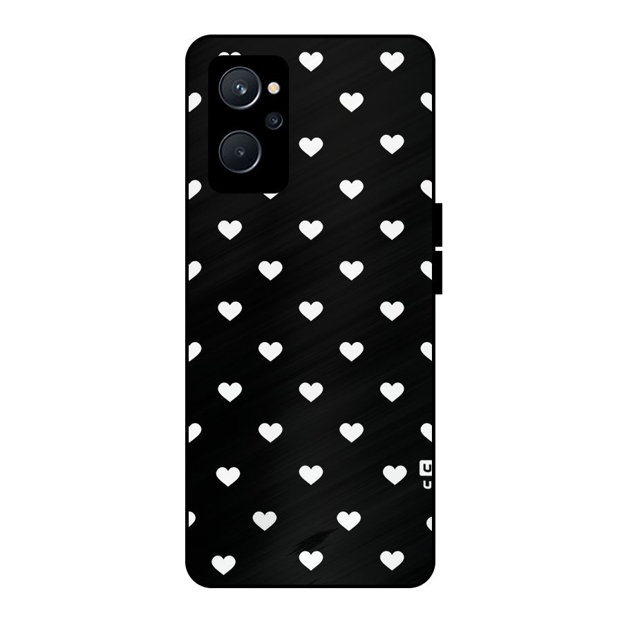 Seamless Hearts Pattern Metal Back Case for Realme 9i 5G