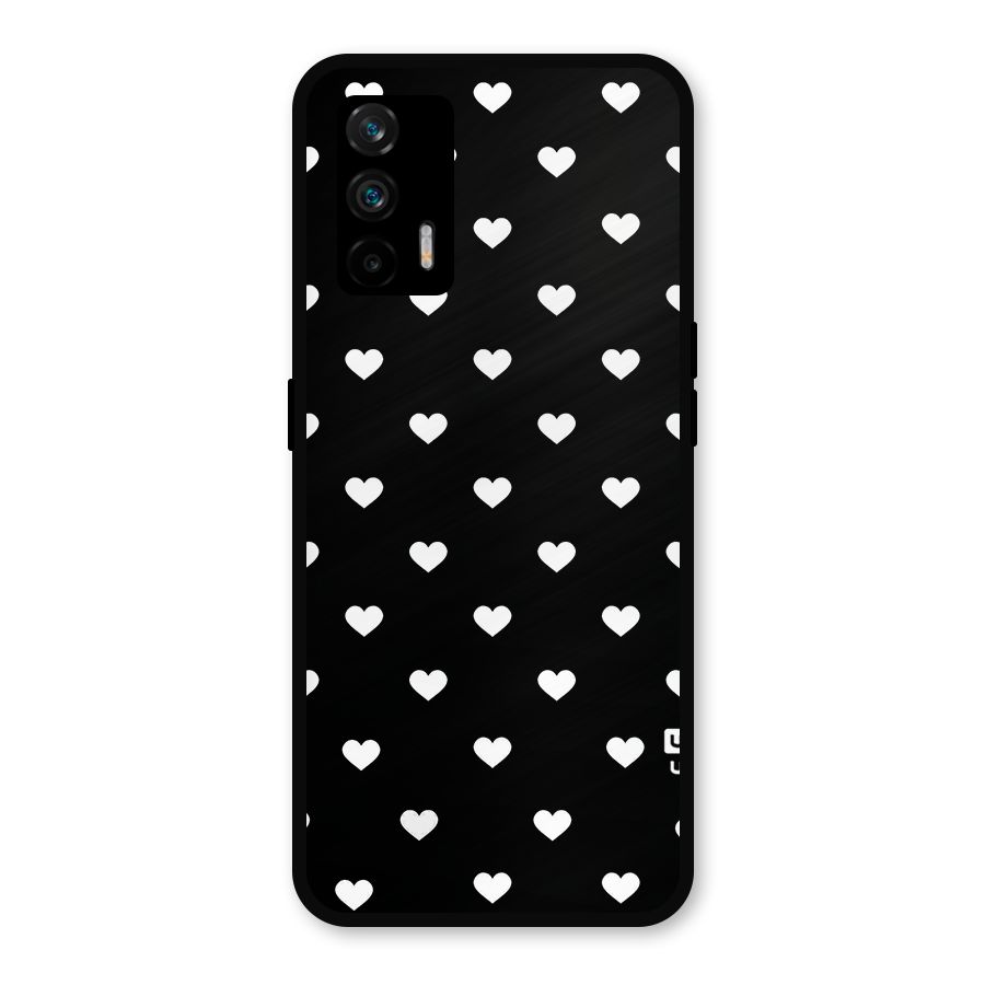Seamless Hearts Pattern Metal Back Case for Realme GT 5G