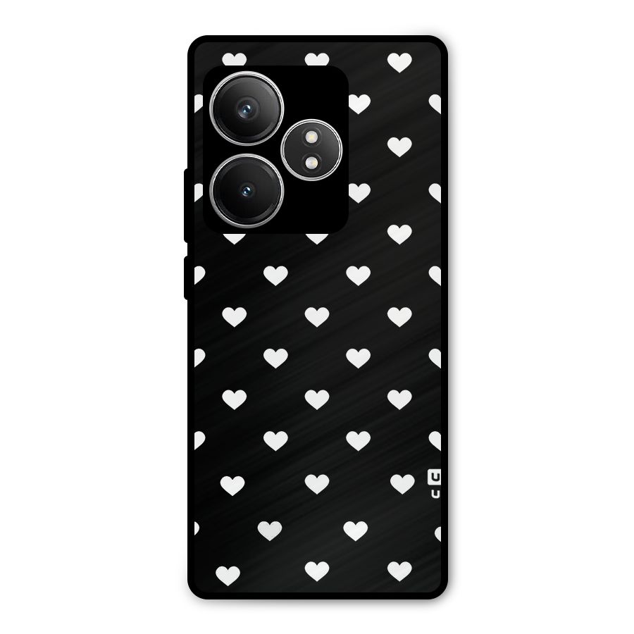 Seamless Hearts Pattern Metal Back Case for Realme GT 6T