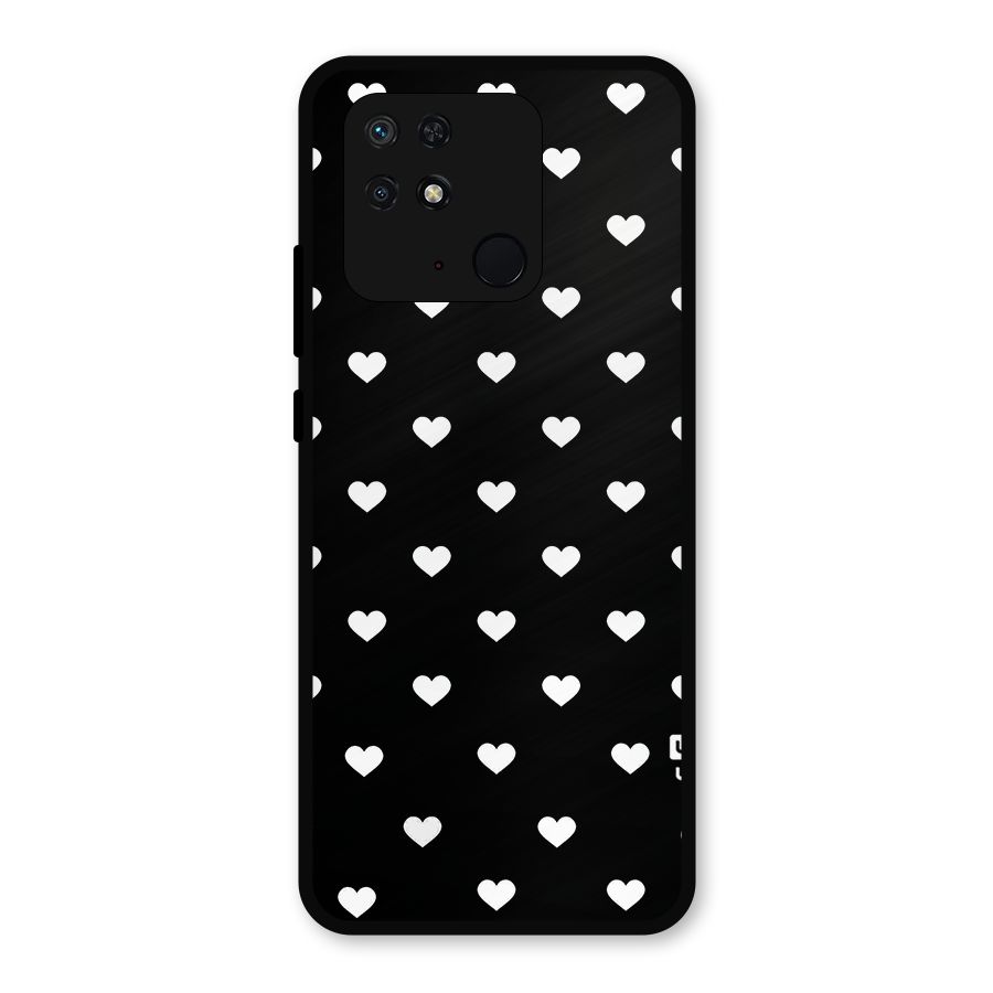 Seamless Hearts Pattern Metal Back Case for Redmi 10