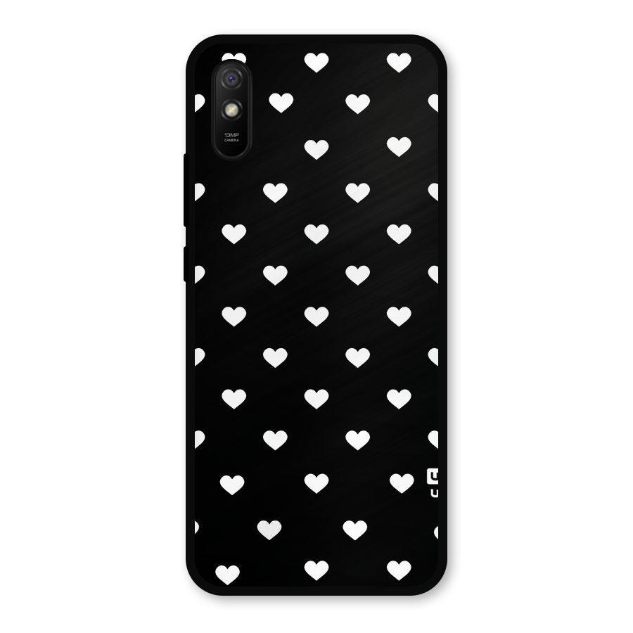 Seamless Hearts Pattern Metal Back Case for Redmi 9a