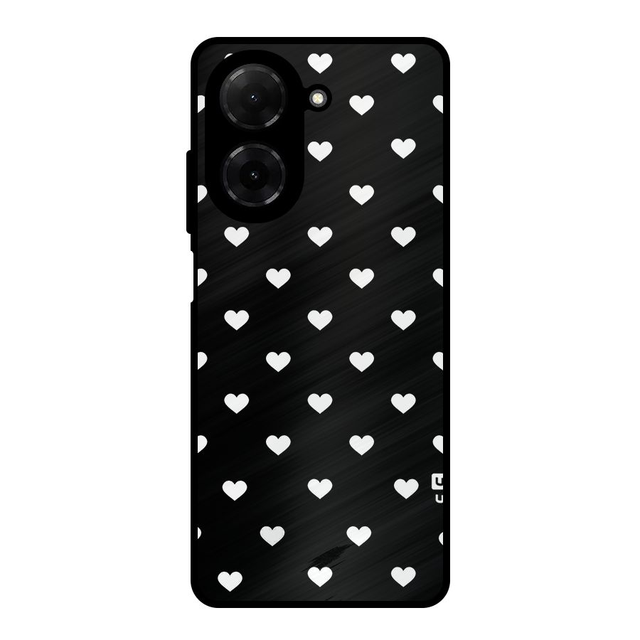 Seamless Hearts Pattern Metal Back Case for Redmi A5 4G