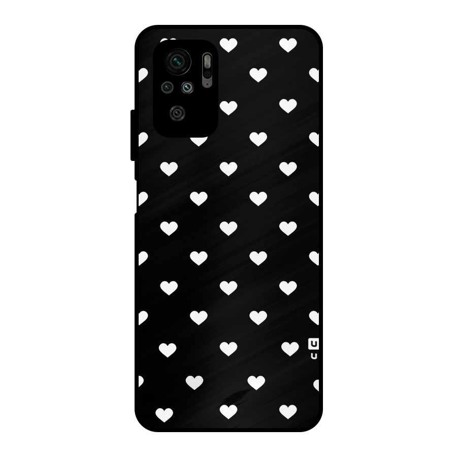 Seamless Hearts Pattern Metal Back Case for Redmi Note 10S