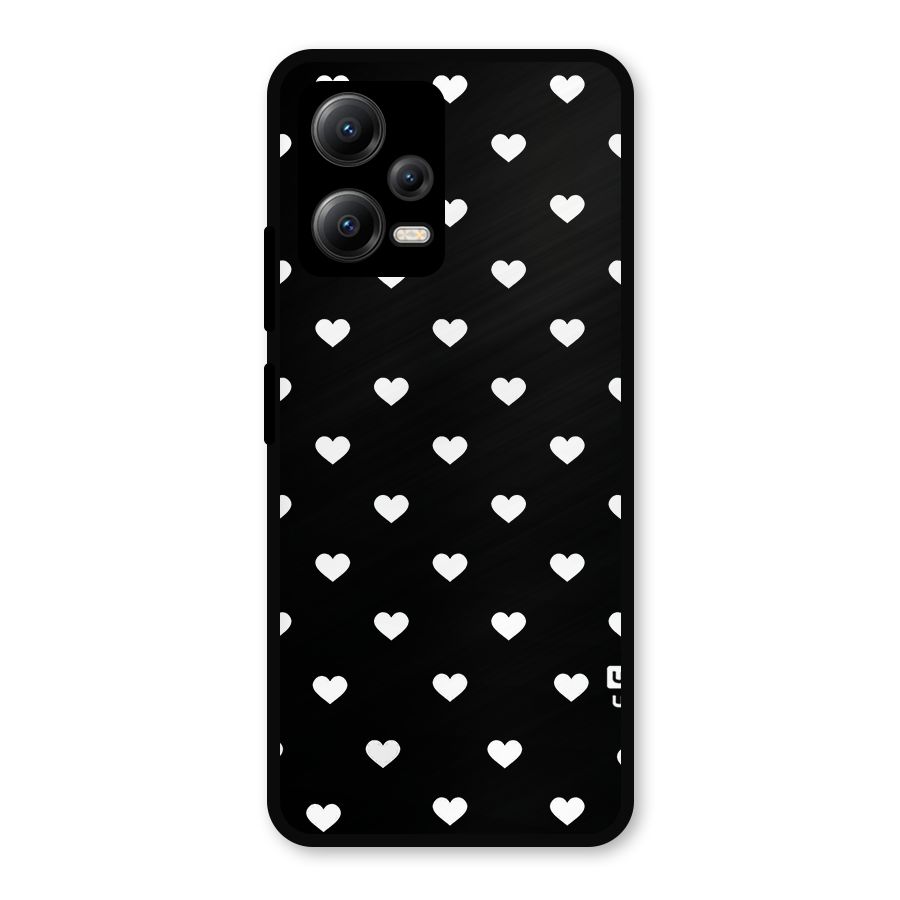 Seamless Hearts Pattern Metal Back Case for Redmi Note 12 5G