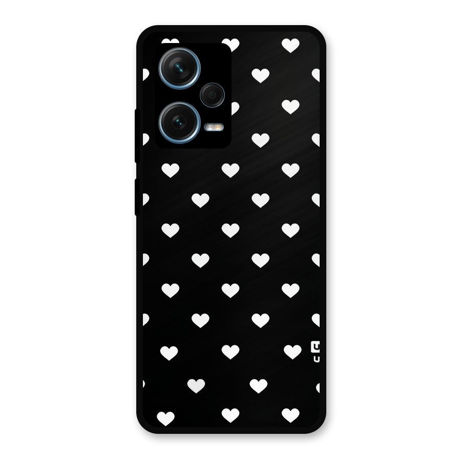 Seamless Hearts Pattern Metal Back Case for Redmi Note 12 Pro Plus 5G