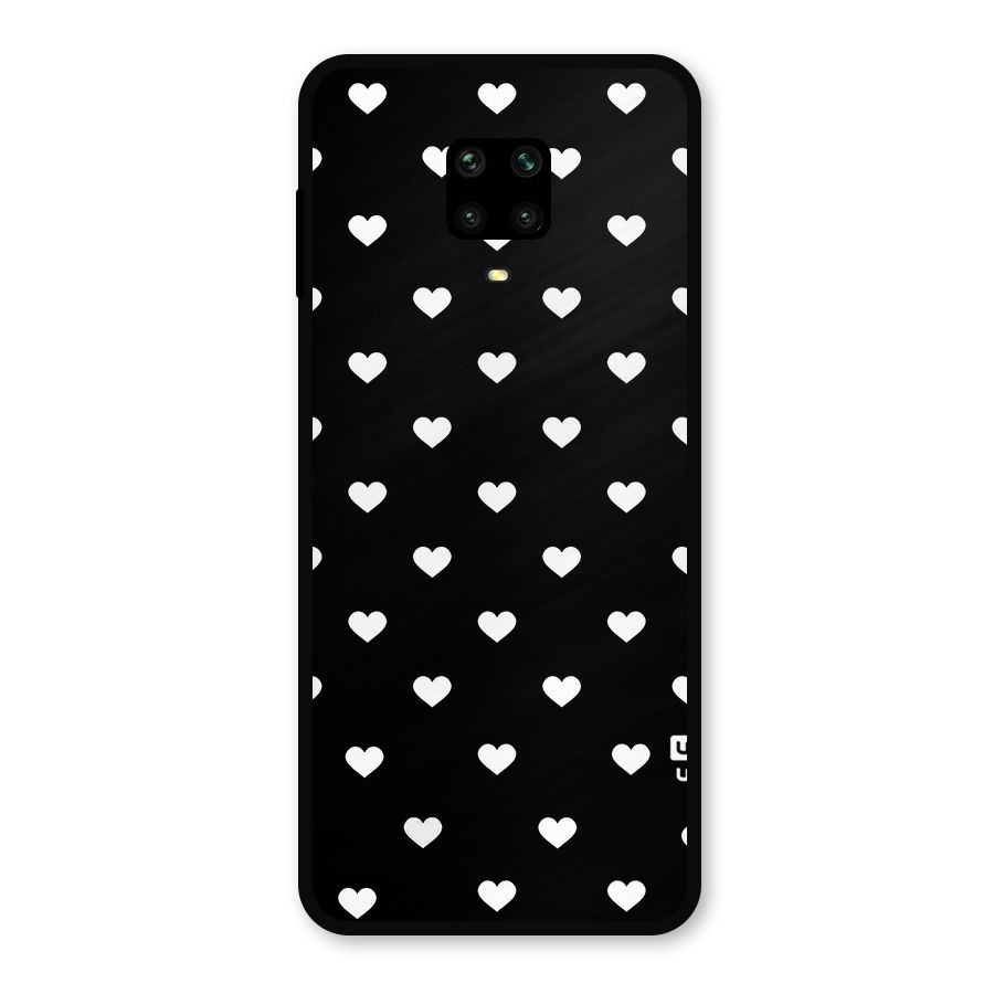 Seamless Hearts Pattern Metal Back Case for Redmi Note 9 Pro Max