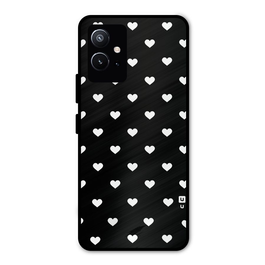 Seamless Hearts Pattern Metal Back Case for Vivo T1 5G