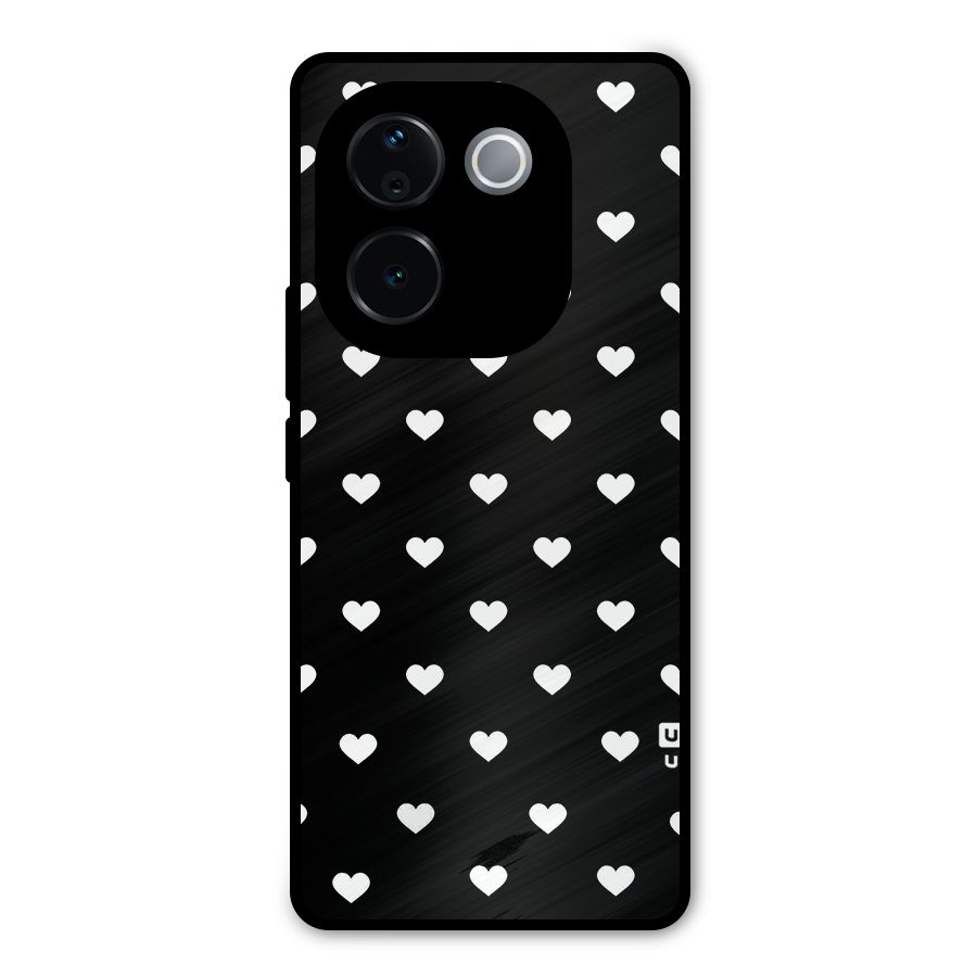 Seamless Hearts Pattern Metal Back Case for Vivo T3 Pro