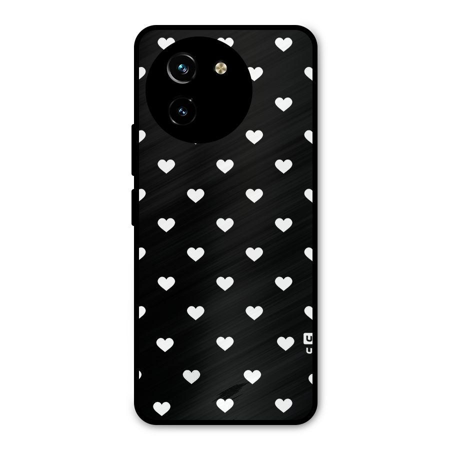 Seamless Hearts Pattern Metal Back Case for Vivo T3x