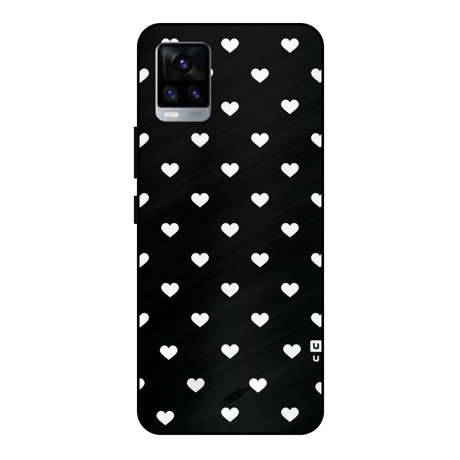 Seamless Hearts Pattern Metal Back Case for Vivo V20 2021