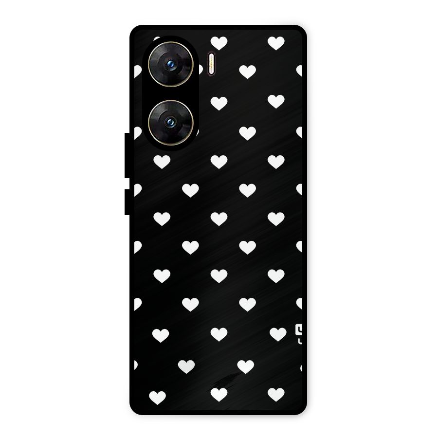 Seamless Hearts Pattern Metal Back Case for Vivo V29e