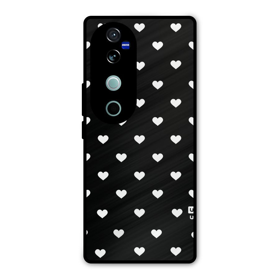 Seamless Hearts Pattern Metal Back Case for Vivo V40 Pro