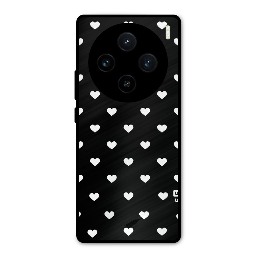 Seamless Hearts Pattern Metal Back Case for Vivo X100
