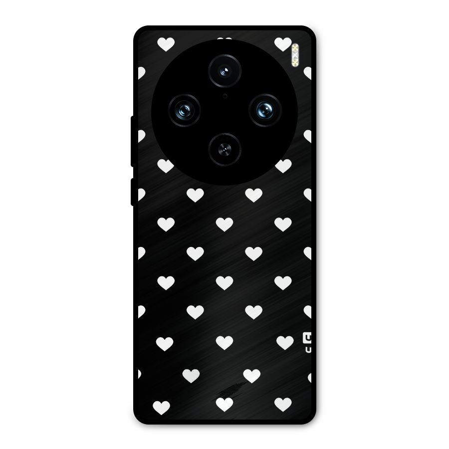 Seamless Hearts Pattern Metal Back Case for Vivo X100 Pro