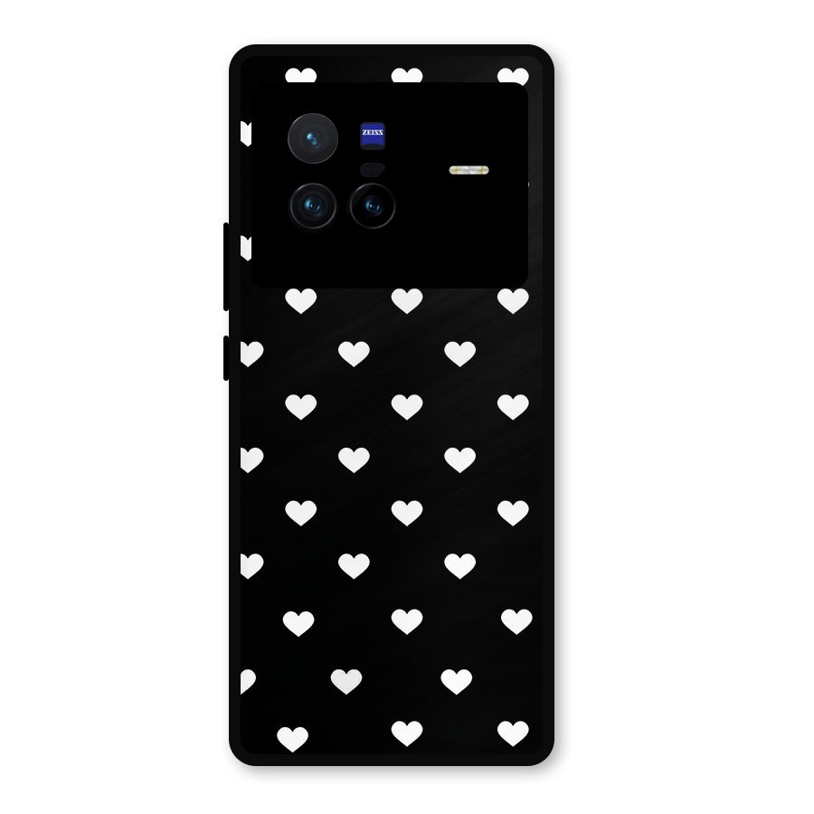 Seamless Hearts Pattern Metal Back Case for Vivo X80