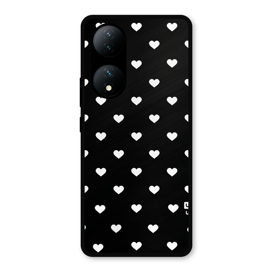 Seamless Hearts Pattern Metal Back Case for Vivo Y100a