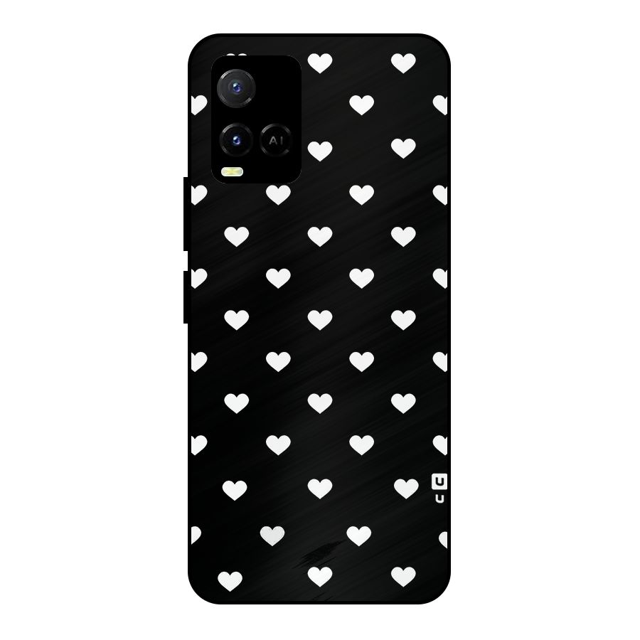 Seamless Hearts Pattern Metal Back Case for Vivo Y21