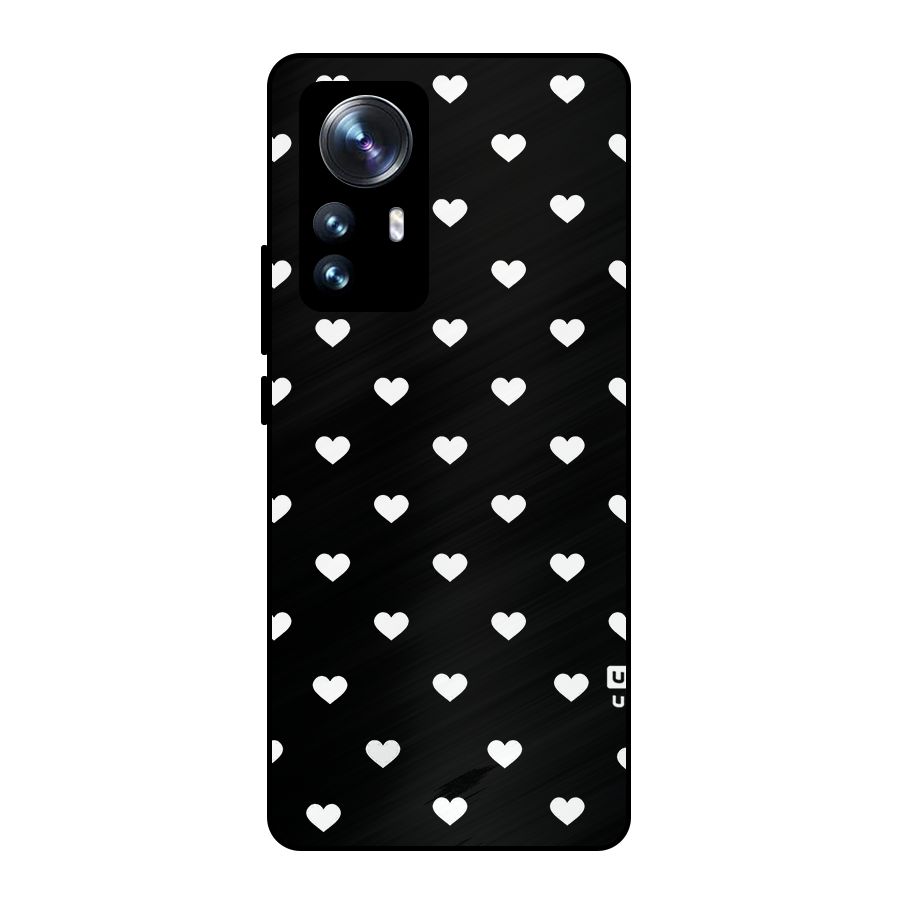 Seamless Hearts Pattern Metal Back Case for Xiaomi 12 Pro
