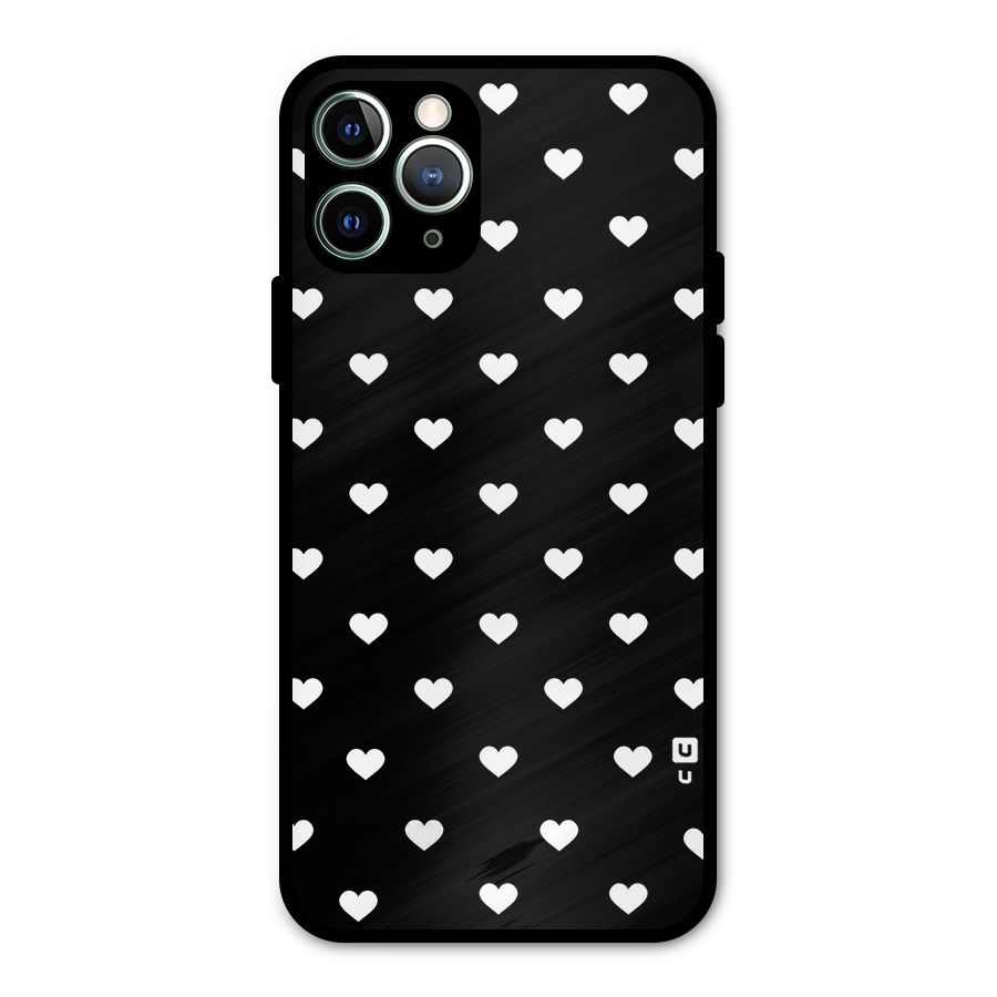 Seamless Hearts Pattern Metal Back Case for iPhone 11 Pro Max