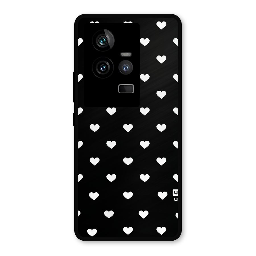 Seamless Hearts Pattern Metal Back Case for iQOO 11 5G