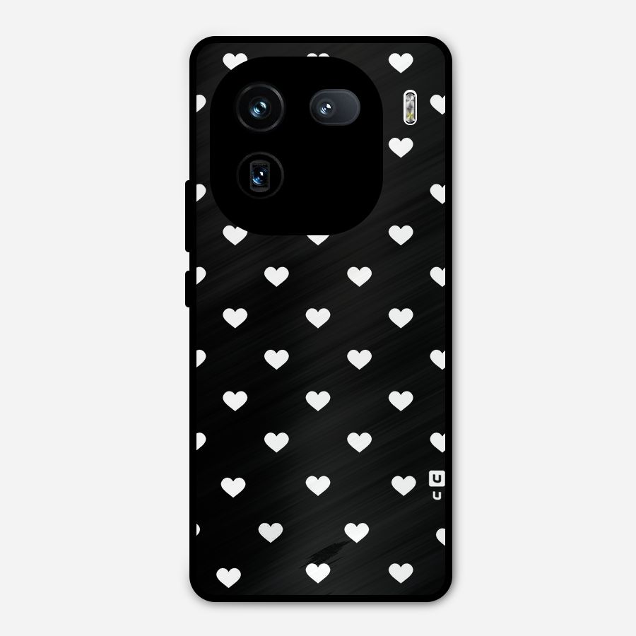 Seamless Hearts Pattern Metal Back Case for iQOO 12