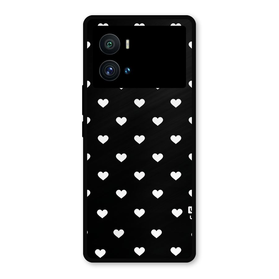 Seamless Hearts Pattern Metal Back Case for iQOO 9 Pro