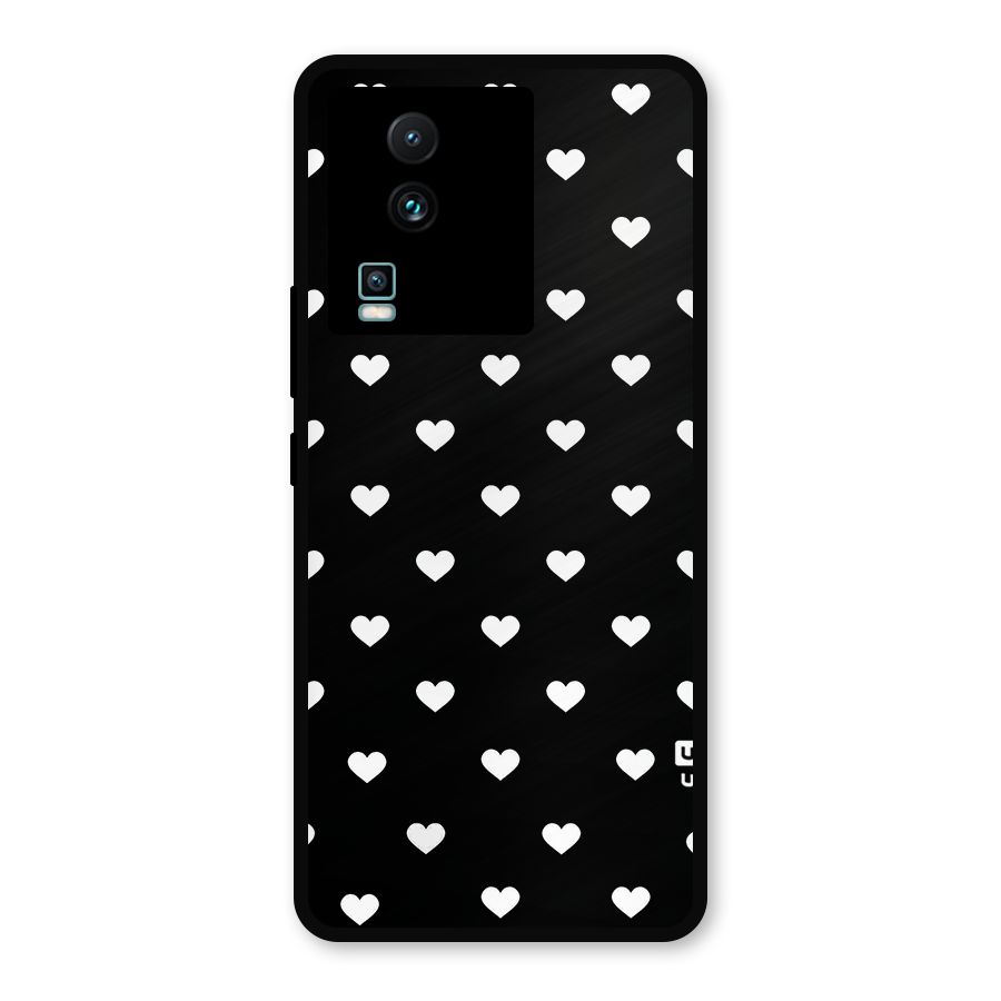 Seamless Hearts Pattern Metal Back Case for iQOO Neo 7