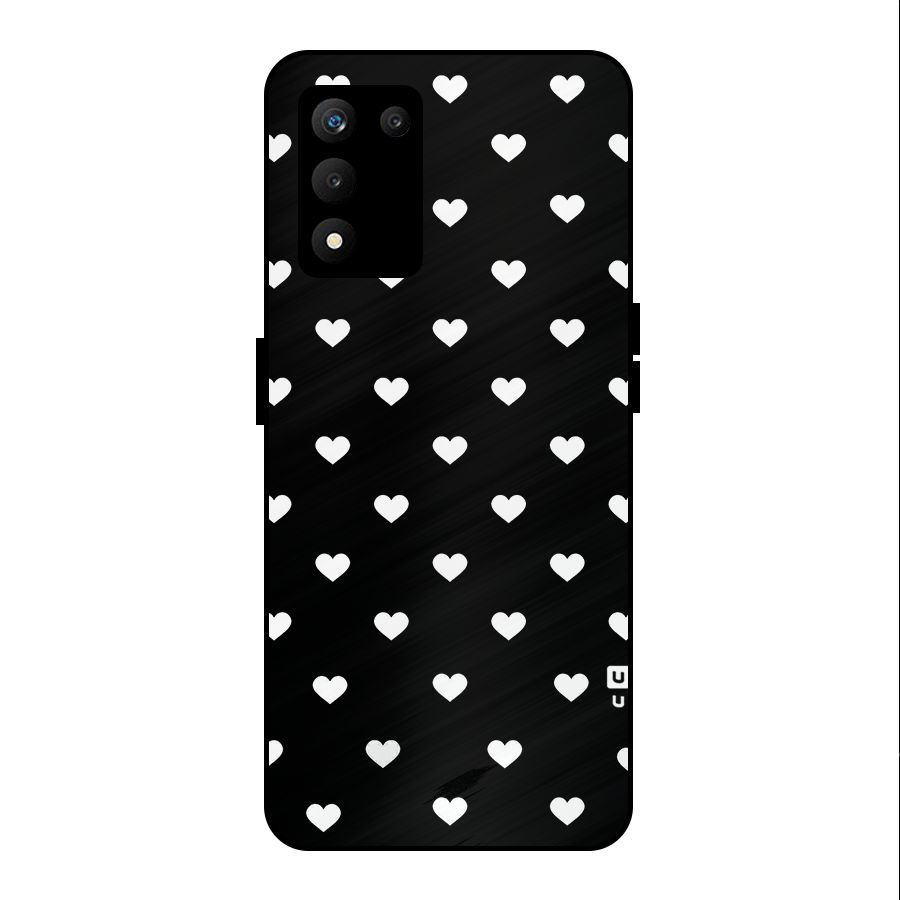 Seamless Hearts Pattern Metal Back Case for realme 9 5G SE
