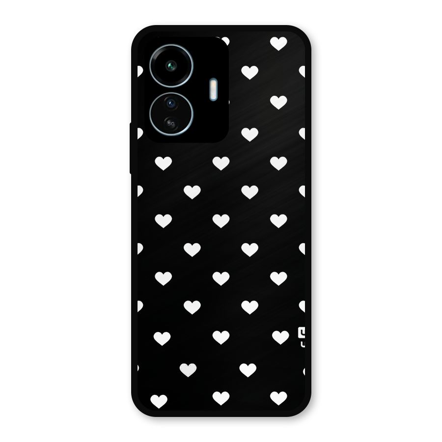 Seamless Hearts Pattern Metal Back Case for vivo iQOO Z6 Lite 5G