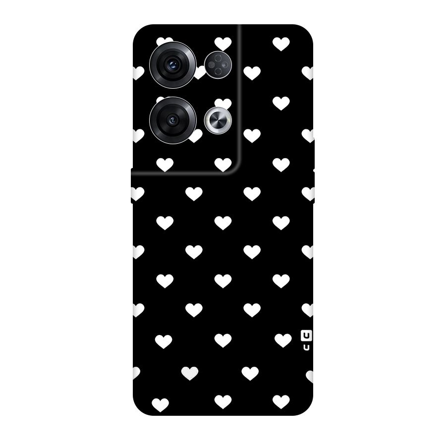 Seamless Hearts Pattern Original Polycarbonate Back Case for Oppo Reno8 Pro 5G