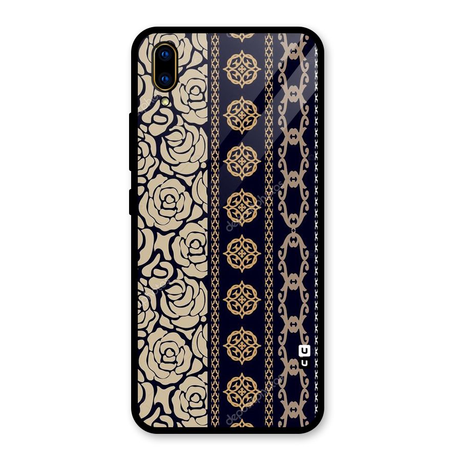 Seamless Pattern Glass Back Case for Vivo V11 Pro