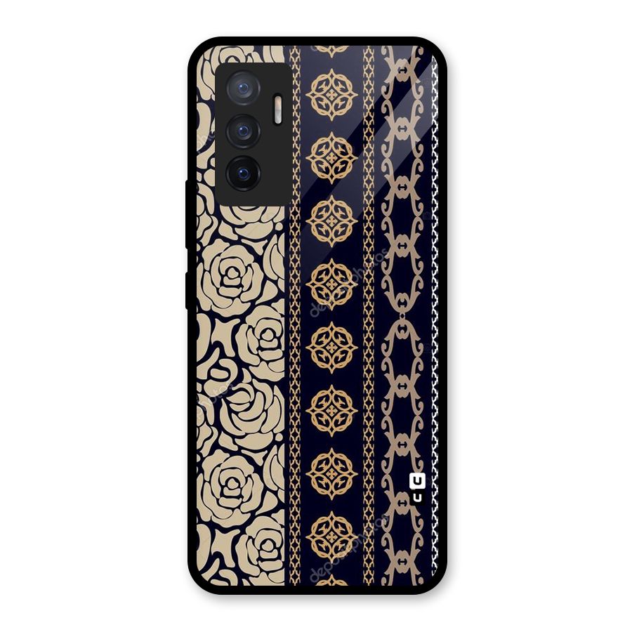 Seamless Pattern Glass Back Case for Vivo V23e
