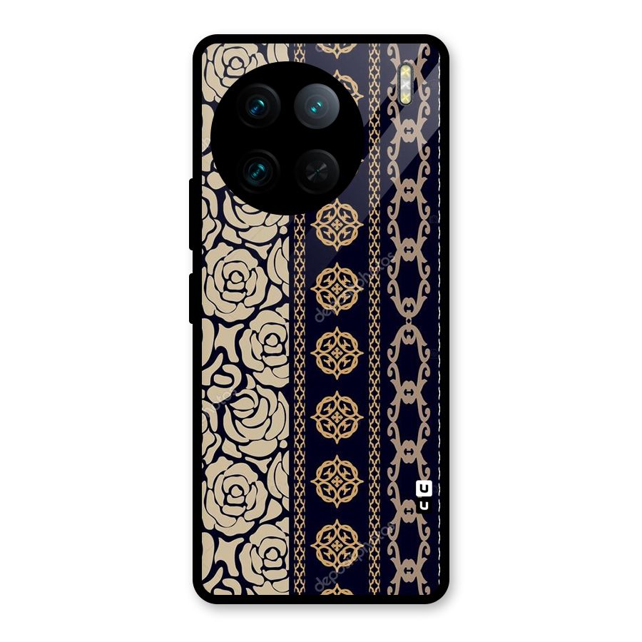 Seamless Pattern Glass Back Case for Vivo X90 Pro