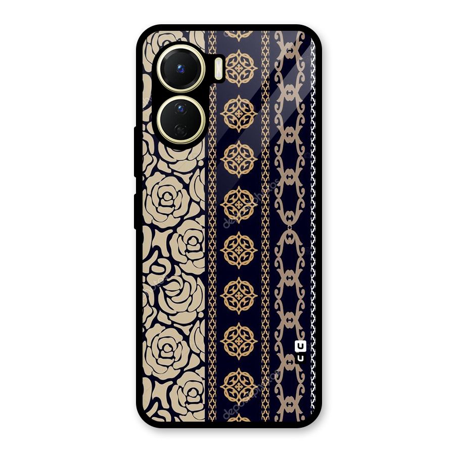 Seamless Pattern Glass Back Case for Vivo Y56