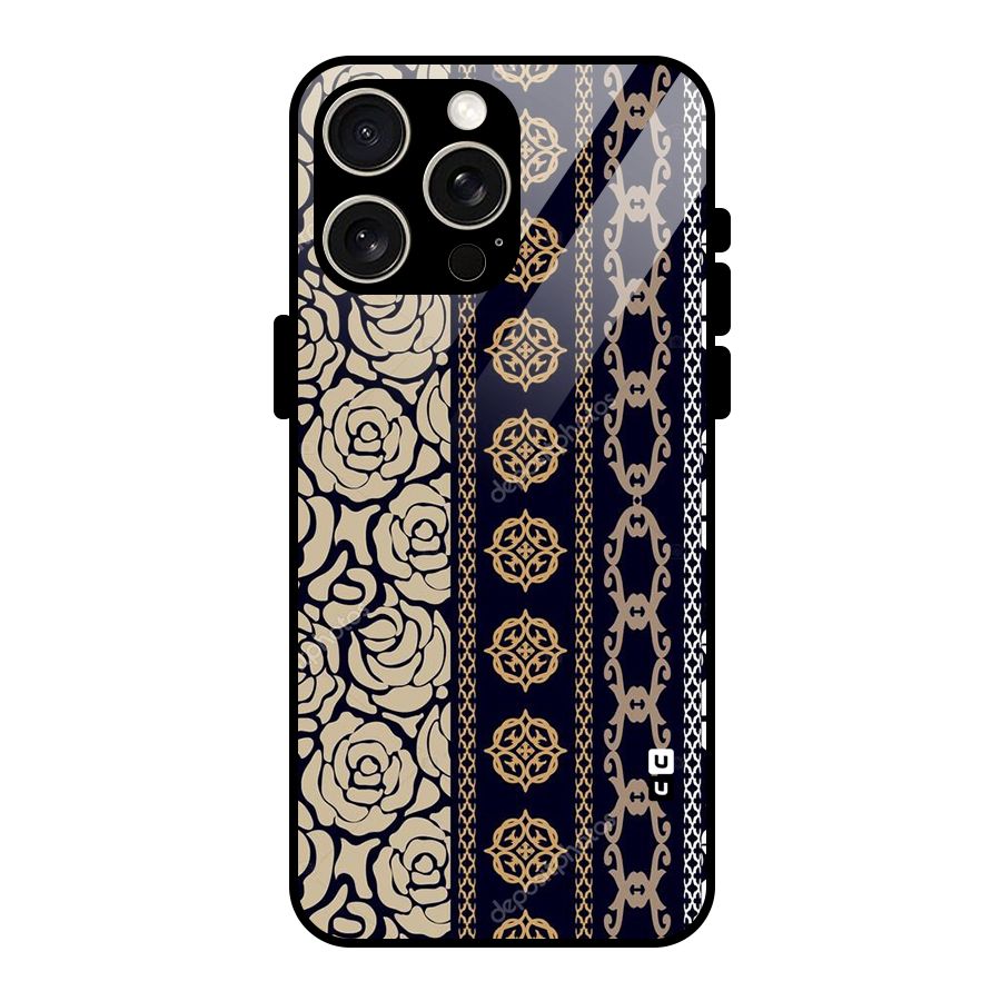 Seamless Pattern Glass Back Case for iPhone 15 Pro Max