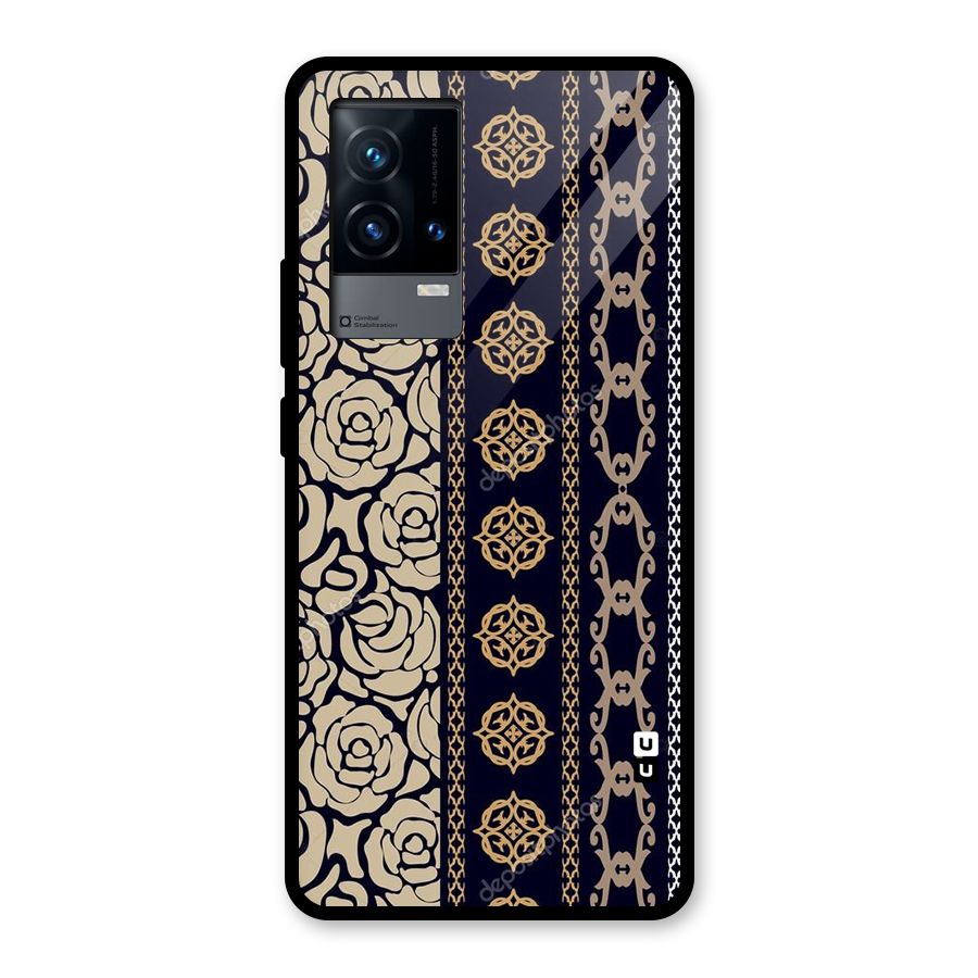 Seamless Pattern Glass Back Case for iQOO 9 5G