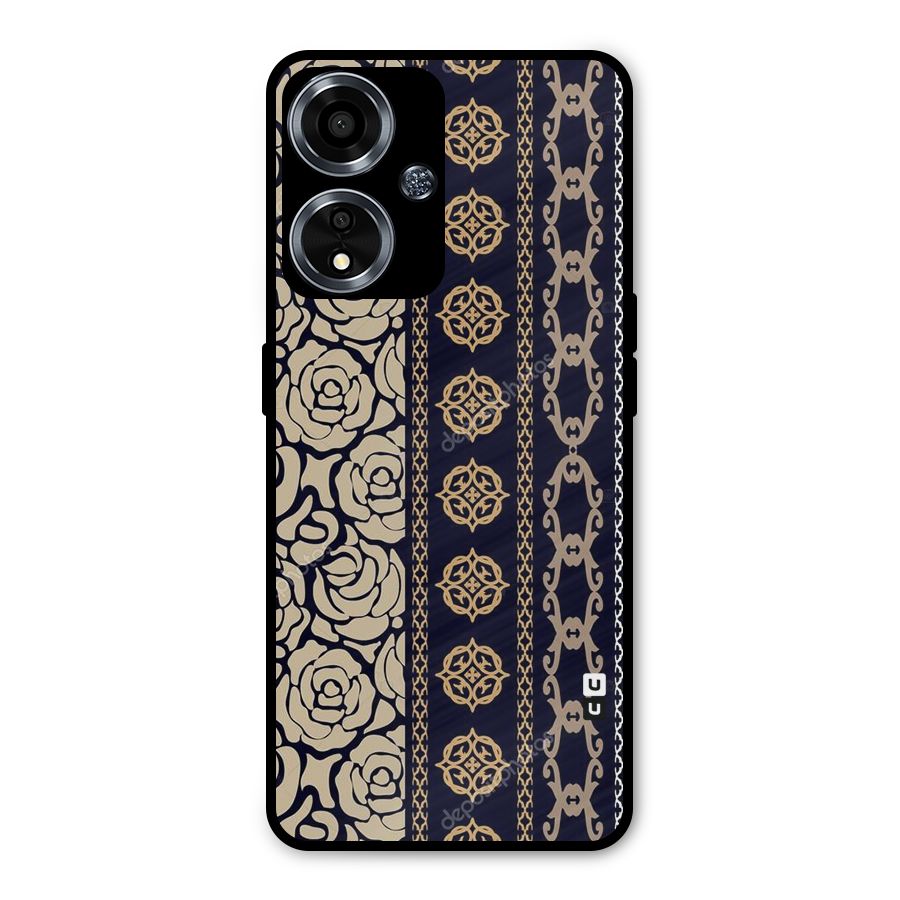 Seamless Pattern Metal Back Case for Oppo A59