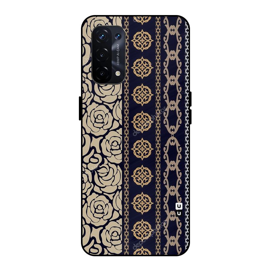 Seamless Pattern Metal Back Case for Oppo A74 5G