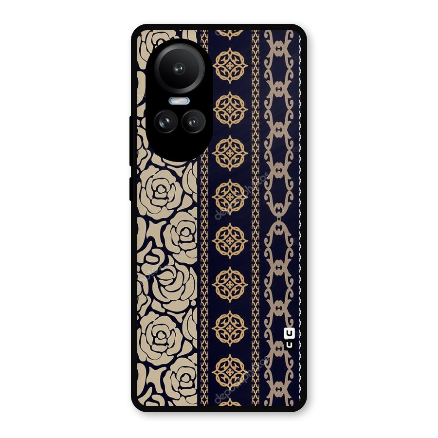 Seamless Pattern Metal Back Case for Oppo Reno10